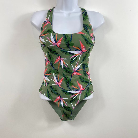 Tori Praver Cut Out One Piece Floral Swimsuit S - Picture 1 of 6